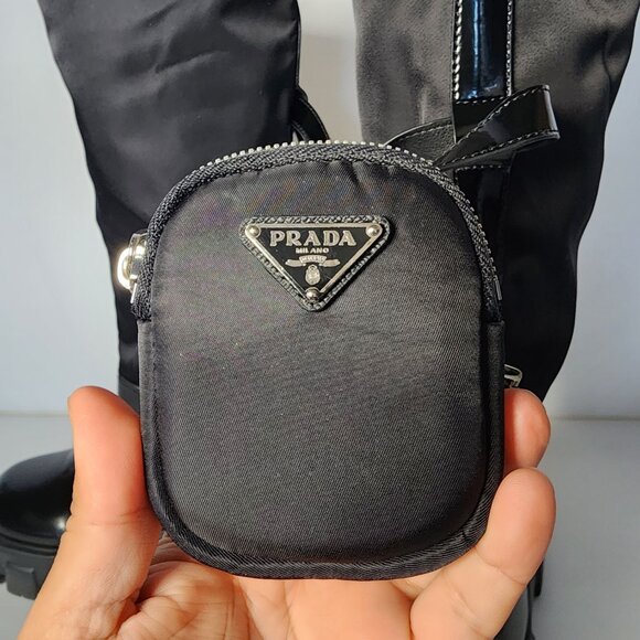 Prada Tall Leather Riding Boots - Black, Size 38, Mid-Heel Block Heel, Round Toe - Picture 13 of 16